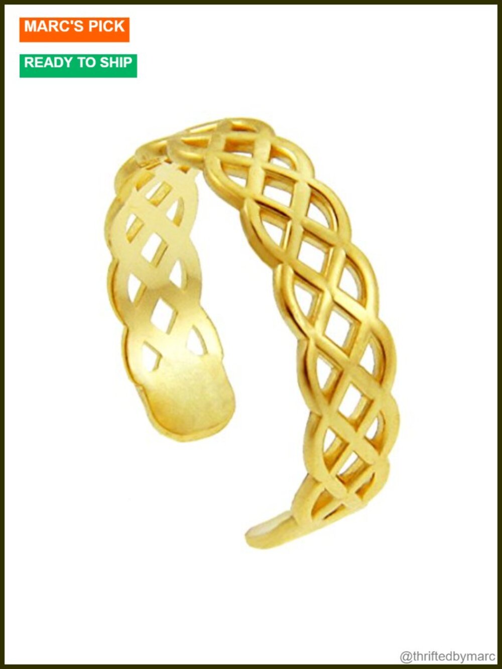 Celtic Trinity Knot Woven Eternity Band Adjustable Toe Ring in Solid Gold